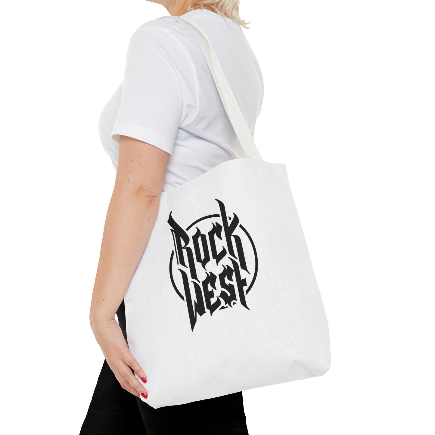 Rock West Logo Tote Bag — Band Merch Canvas Tote for Concerts & Everyday Use