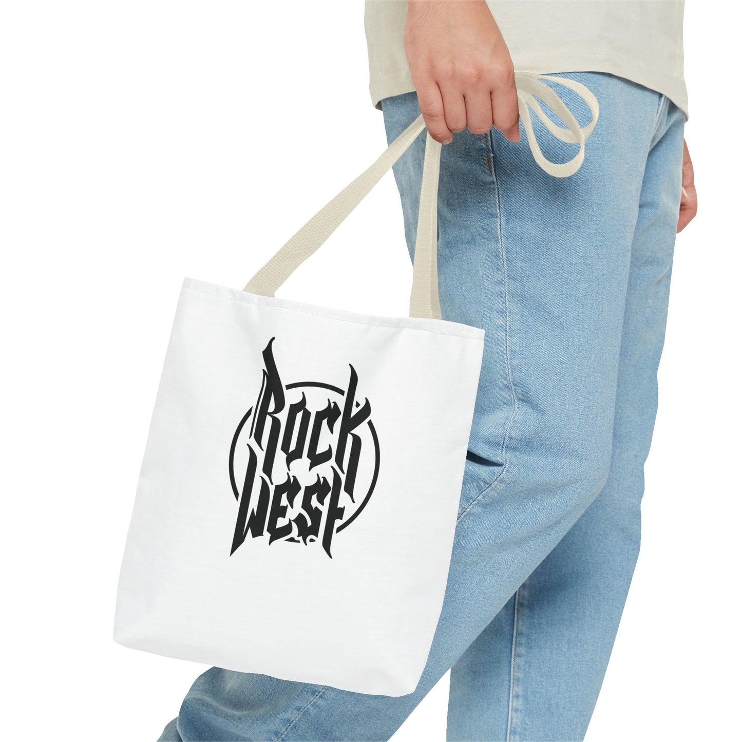 Rock West Logo Tote Bag — Band Merch Canvas Tote for Concerts & Everyday Use