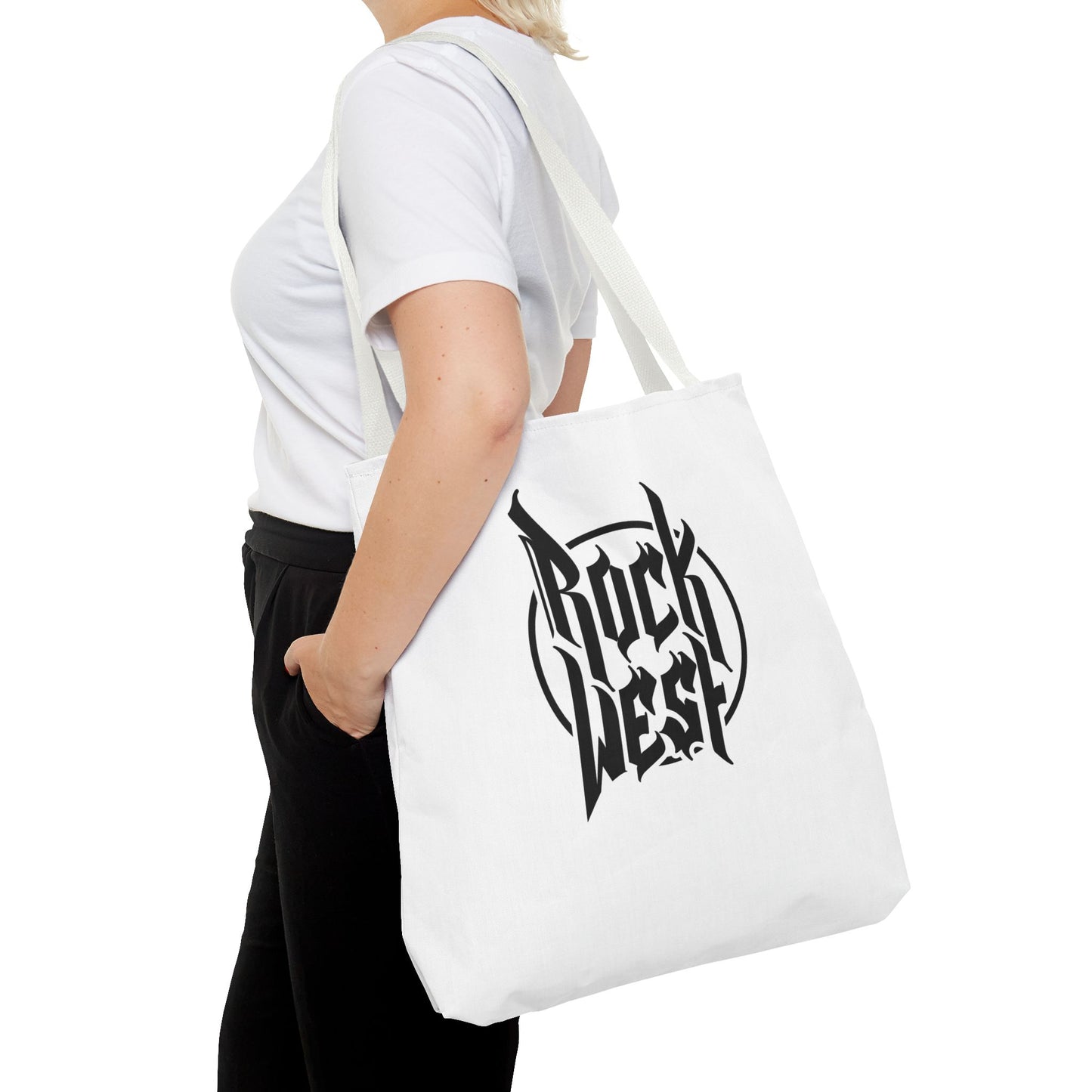 Rock West Logo Tote Bag — Band Merch Canvas Tote for Concerts & Everyday Use