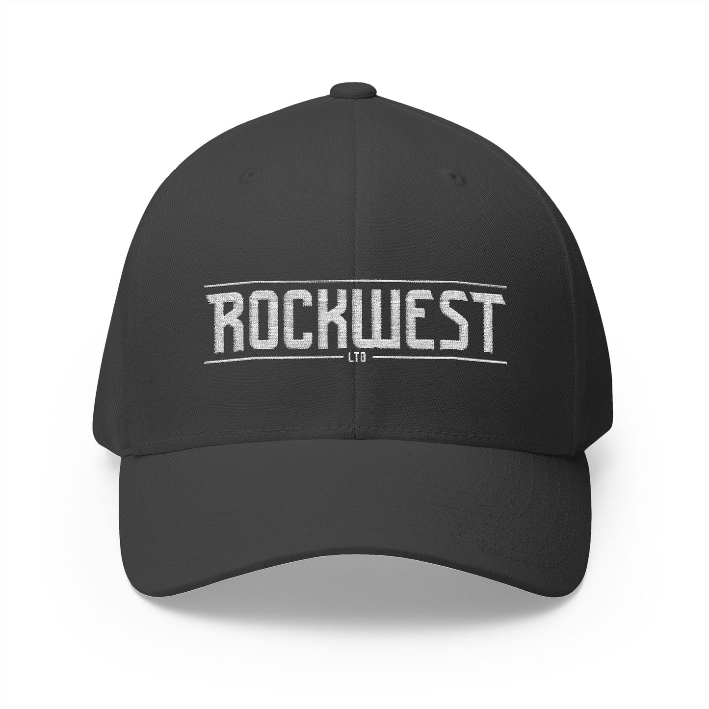 Rockwest Embroidered Structured Cap — Vintage Distressed Logo Baseball Hat