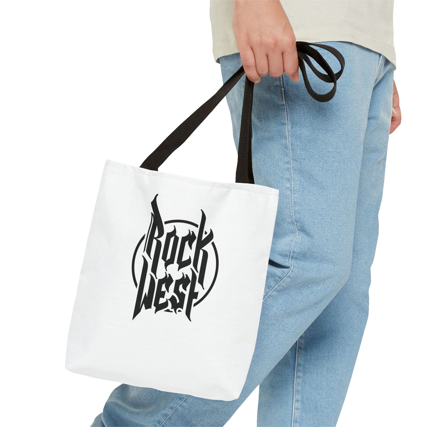 Rock West Logo Tote Bag — Band Merch Canvas Tote for Concerts & Everyday Use
