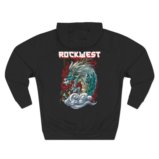 Rockwest Dragon Hoodie - Asian Dragon Graphic Pullover