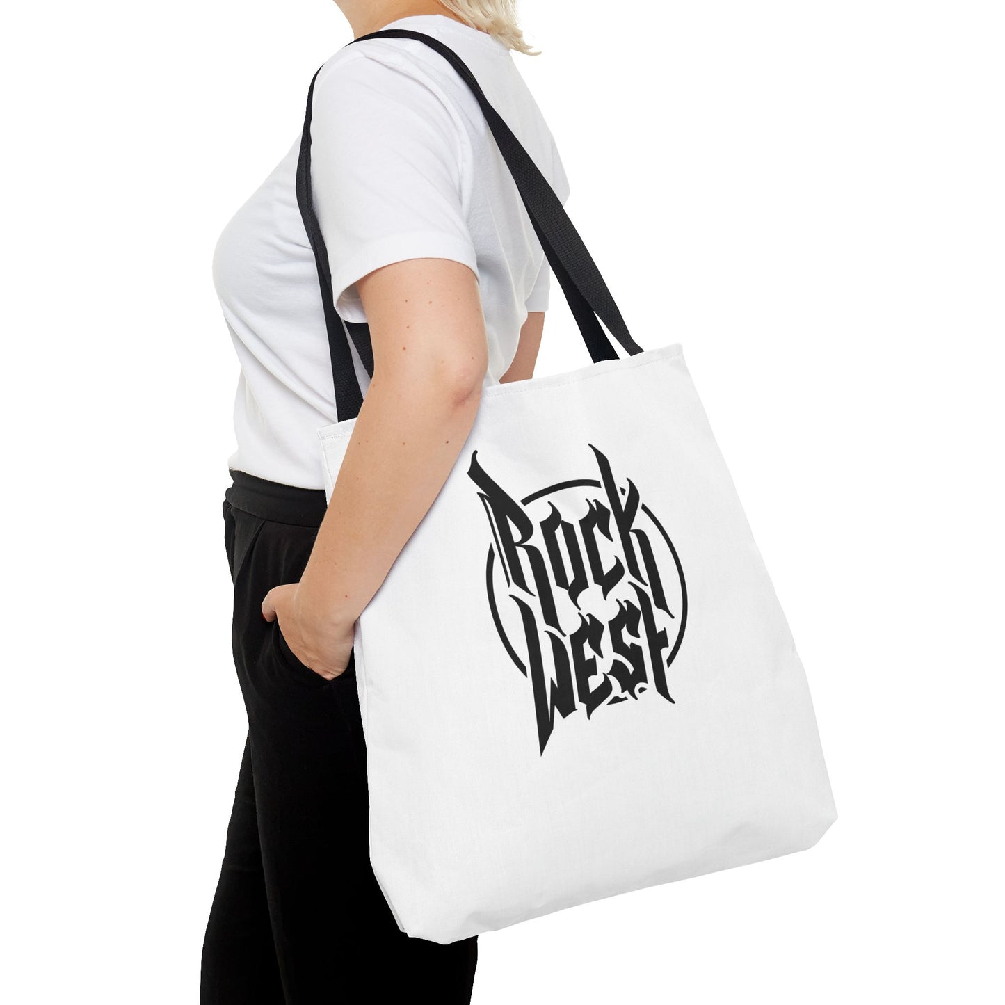 Rock West Logo Tote Bag — Band Merch Canvas Tote for Concerts & Everyday Use