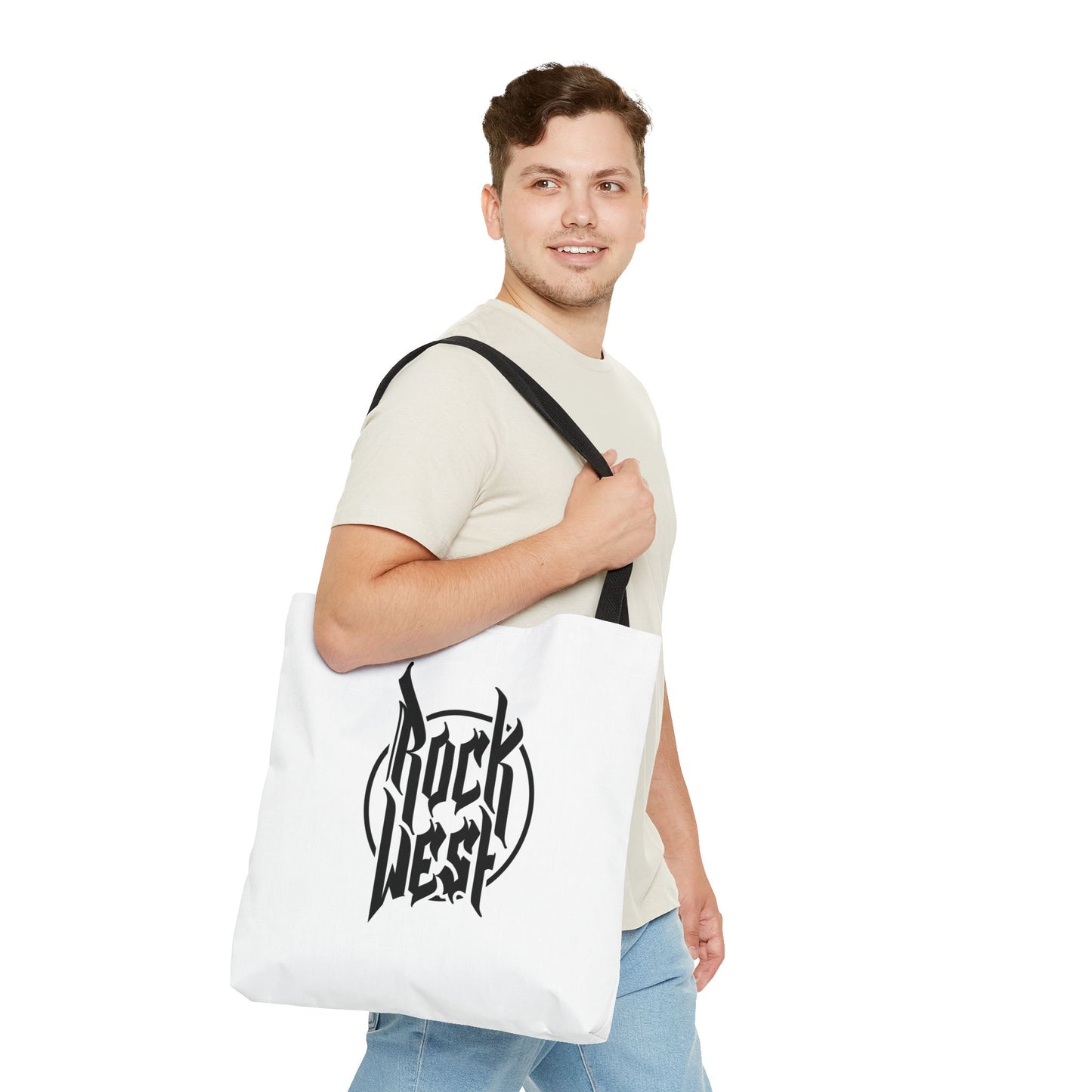 Rock West Logo Tote Bag — Band Merch Canvas Tote for Concerts & Everyday Use