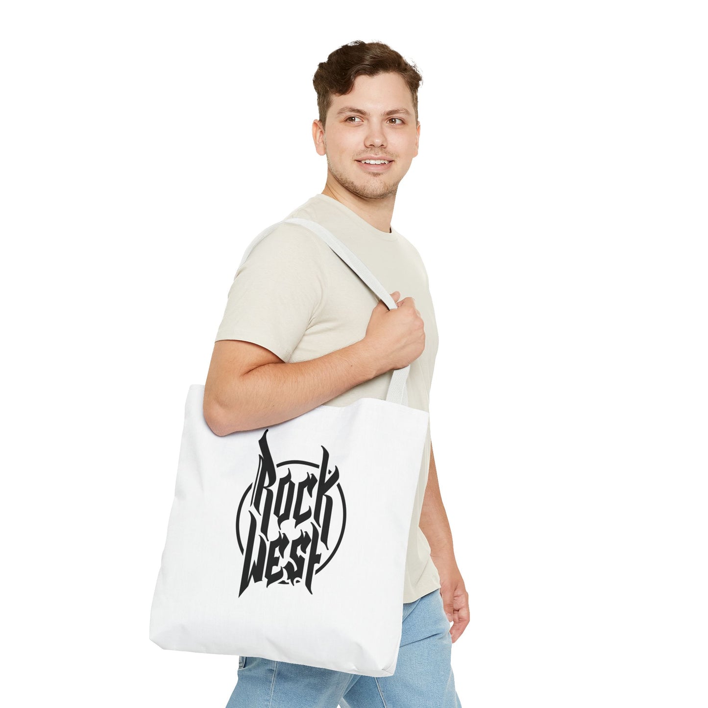 Rock West Logo Tote Bag — Band Merch Canvas Tote for Concerts & Everyday Use
