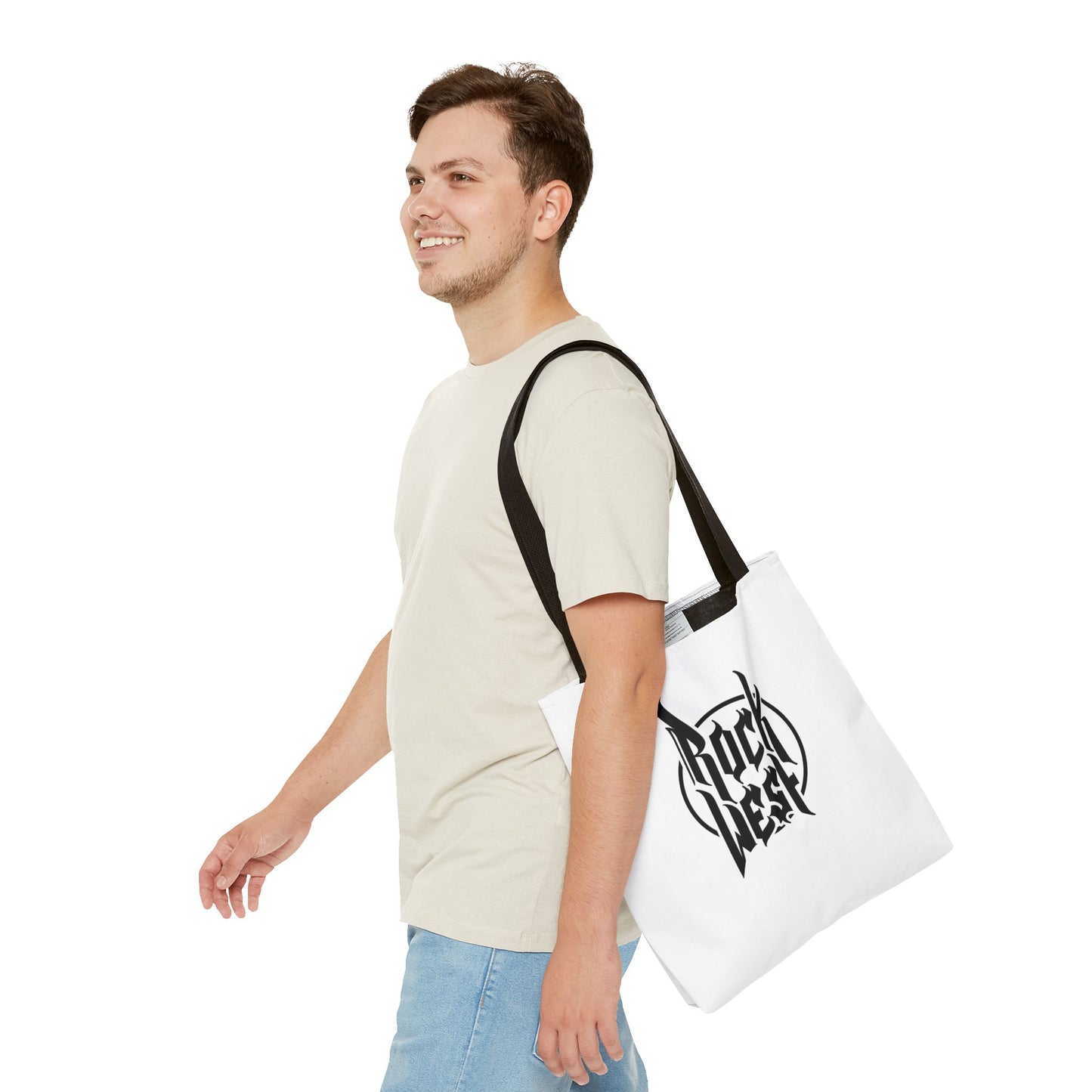 Rock West Logo Tote Bag — Band Merch Canvas Tote for Concerts & Everyday Use