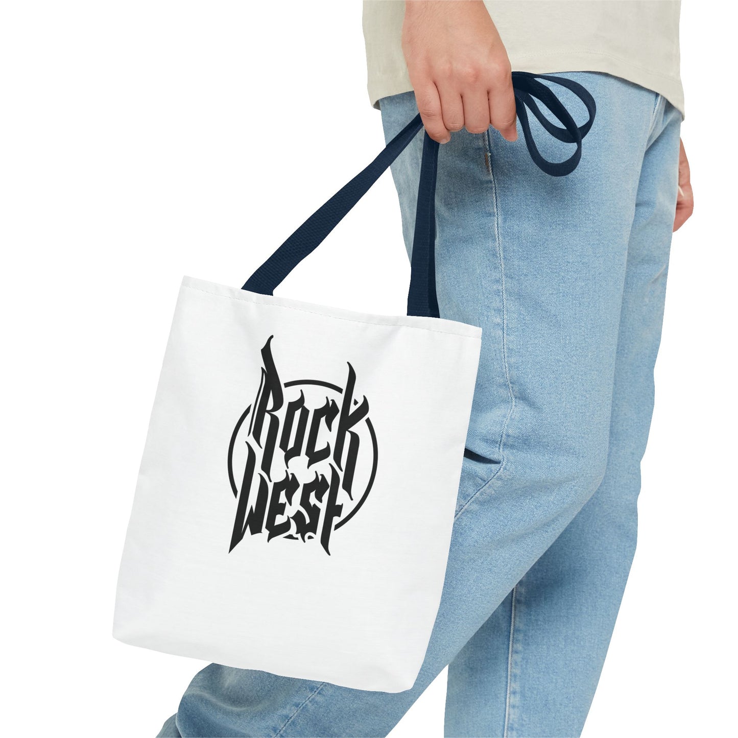 Rock West Logo Tote Bag — Band Merch Canvas Tote for Concerts & Everyday Use